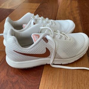 Nike rose gold sneakers